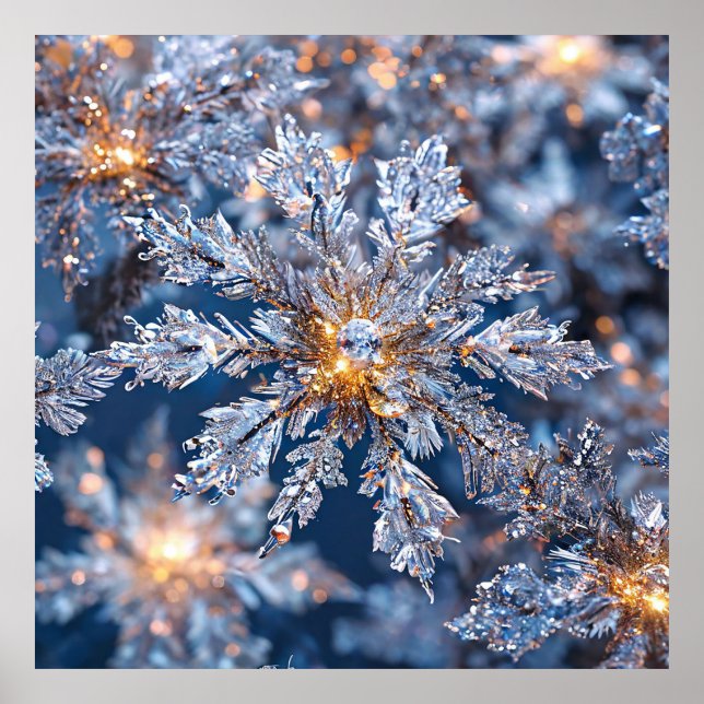 Dekorationer för snurreblått och Guld (Framsidan)