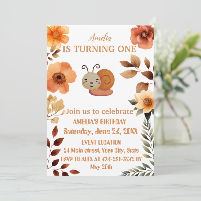 dekorationer för vilda personliger 1:a födelsedag inbjudningar (Stående Fram)