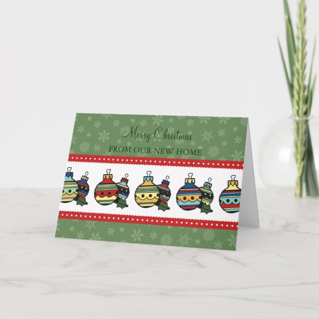 Dekorationer Nytt adress julkort Helgkort (Framsida)