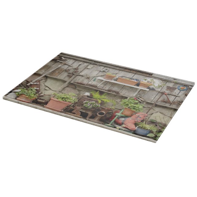 Dekorationer på trästängsel, Catalina Island. (Hörn)