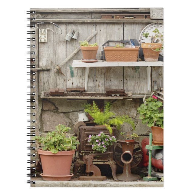 Dekorationer på trästängsel, Catalina Island. Anteckningsbok (Framsidan)