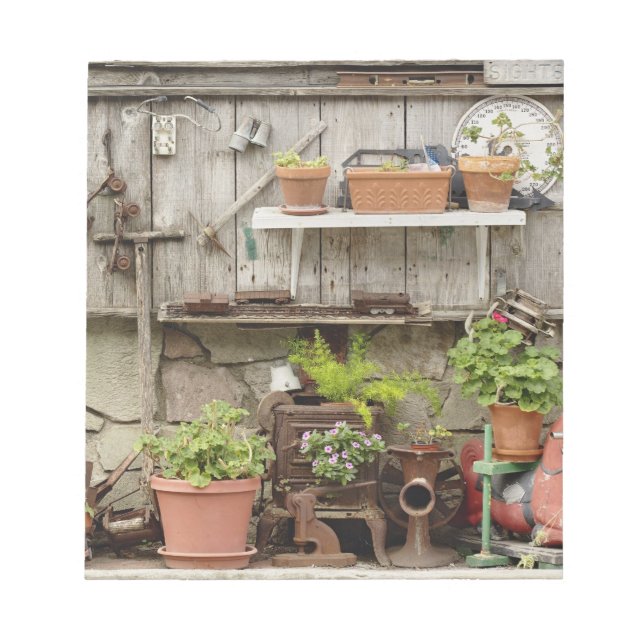 Dekorationer på trästängslet, Catalina Island. Anteckningsblock (Framsida)