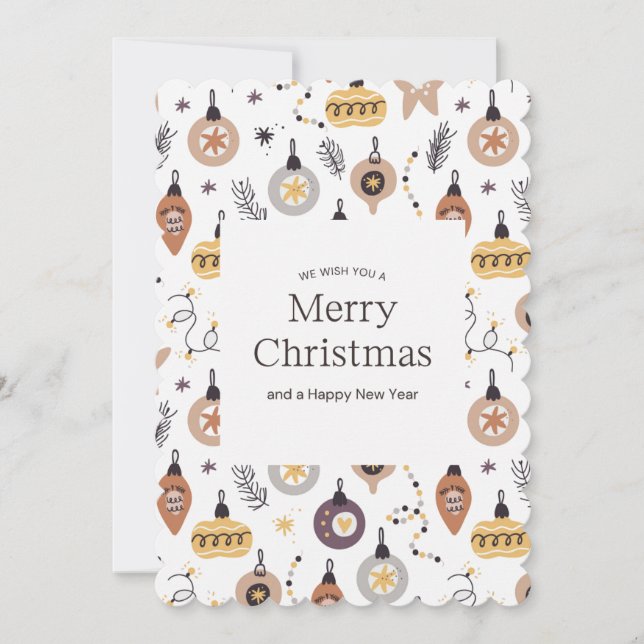 Dekorationer Vi önskar er en God jul Hälsning Kort (Framsida)