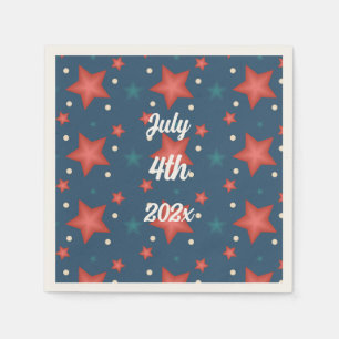 dekorationerna Napkins i Party i juli Pappersservett