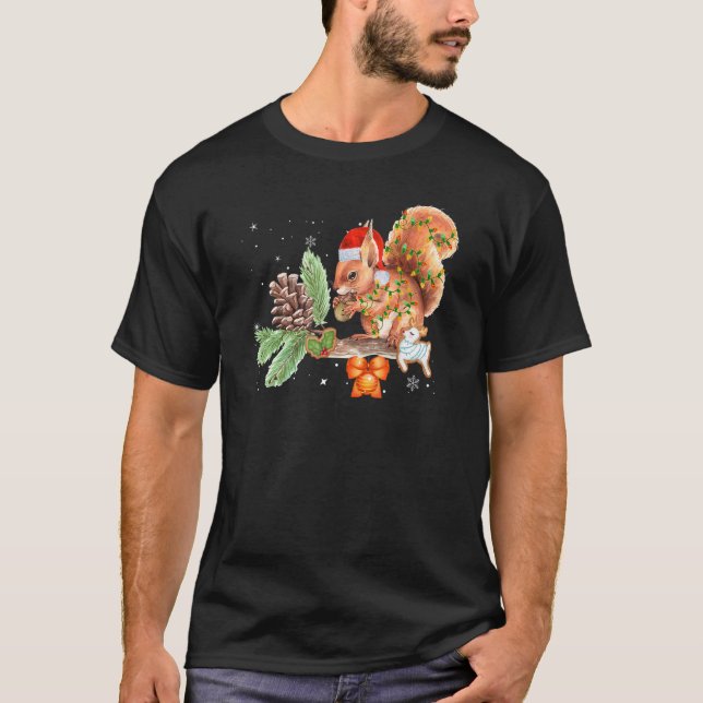 Dekorationerna Santa Ljus i  Santa Hat X T Shirt (Framsida)