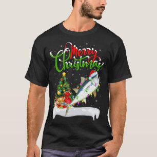Dekorationerna Santa Tuna Älskare Julafton T Shirt