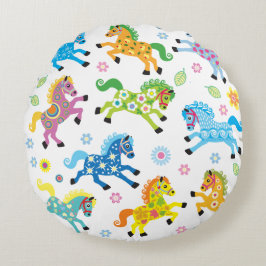 dekorationshästar rund kudde