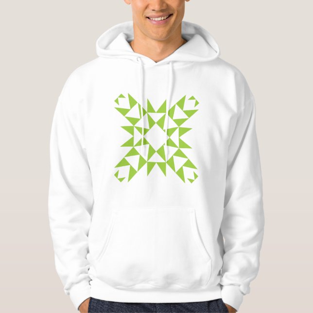 Dekorativ 01 - Marsgrön Sweatshirt Med Luva (Framsida)