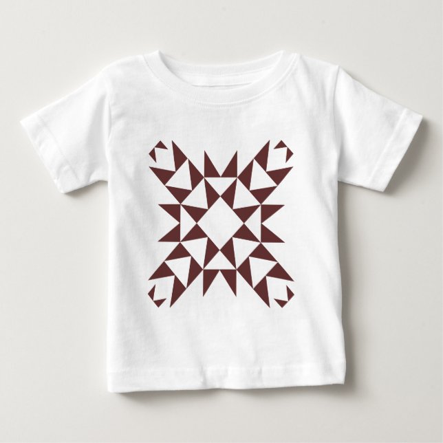 Dekorativ 01 - Mörk Brown Tee Shirt (Framsida)