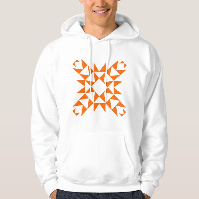 Dekorativ 01 - Orange Sweatshirt Med Luva (Framsida)