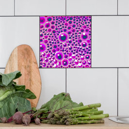 Dekorativ 4-tums brickbubbla i magenta kakelplatta