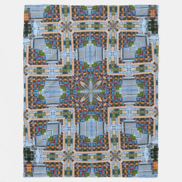 Dekorativ 8-bitars stärkt glasplatta fleecefilt