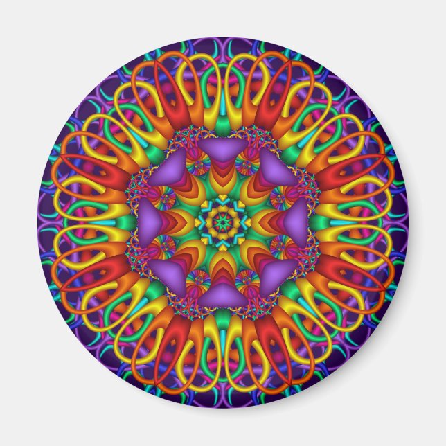 Dekorativ abstrakt mandala magnet (Framsidan)
