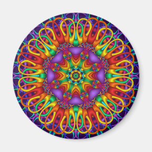 Dekorativ abstrakt mandalamagnet magnet