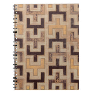 Dekorativ afrikansk mudcloth Mönster Anteckningsbok Med Spiral