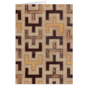Dekorativ afrikansk mudcloth Mönster Hälsningskort