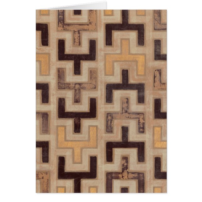 Dekorativ afrikansk mudcloth Mönster Hälsningskort (Framsidan)
