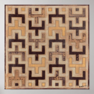 Dekorativ afrikansk mudcloth Mönster Poster
