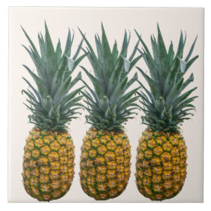 Dekorativ Ananas Tropisk Keramisk Platta Kakelplatta