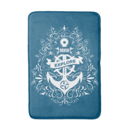 Dekorativ anchor-anpassningsbar, i monogrambadkar badrumsmatta