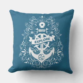 Dekorativ anchor anpassningsbar monogram dekorativ kudde