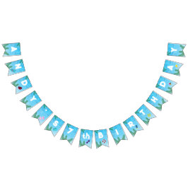 Dekorativ Bassäng Födelsedagsfest Vimplar