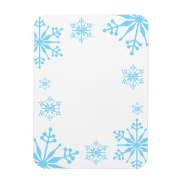 Dekorativ blå snöflingmagnet. magnet