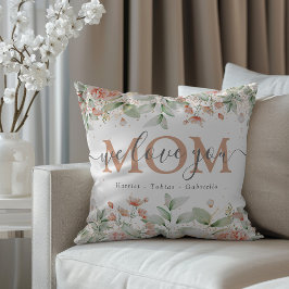 Dekorativ Blommig 'vi älskar dig' MAMMA Personlig Kudde