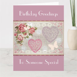 Dekorativ Blommigt av Rosa Kort