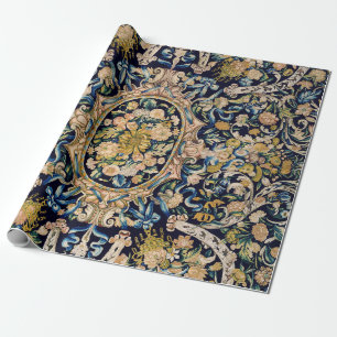 Dekorativ Blommigt Carpet Mönster Presentpapper