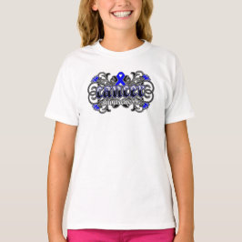 Dekorativ blommigt för koloncancermedvetenhet t shirt