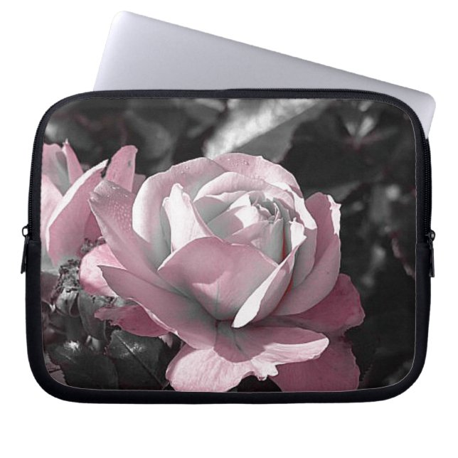 Dekorativ Blommigt Laptop Sleeve (Framsidan)