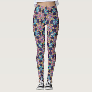 Dekorativ Blommigt/Mandala Leggings