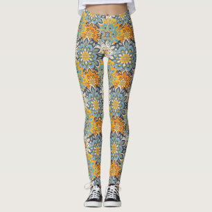 Dekorativ Blommigt/Mandala Leggings