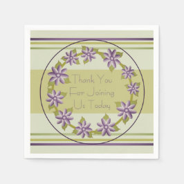 Dekorativ Blommigt Ring Design Pappersservett