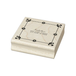 Dekorativ Blommigt Rubber Frimärke Stämpel