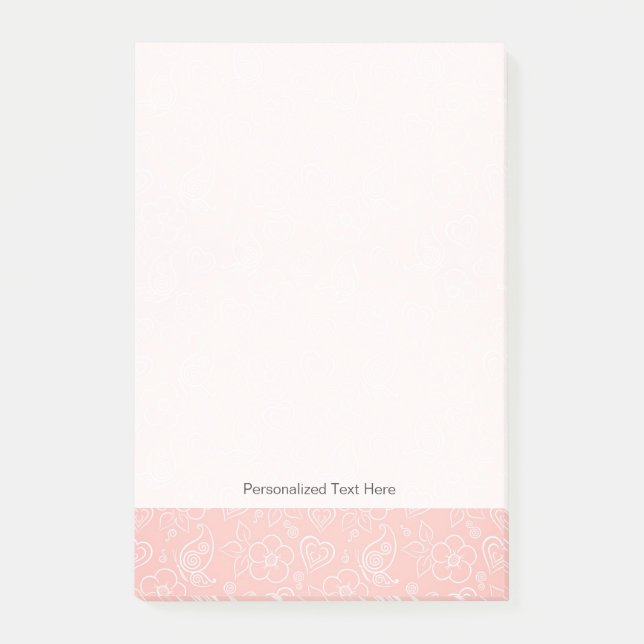 Dekorativ blommönster post-it block (Framsida)