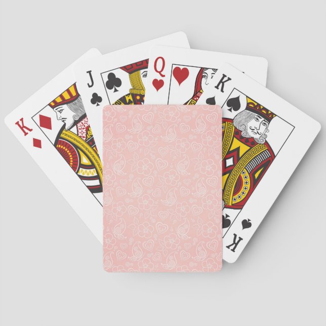 Dekorativ blommönster spel kort (Baksidan)