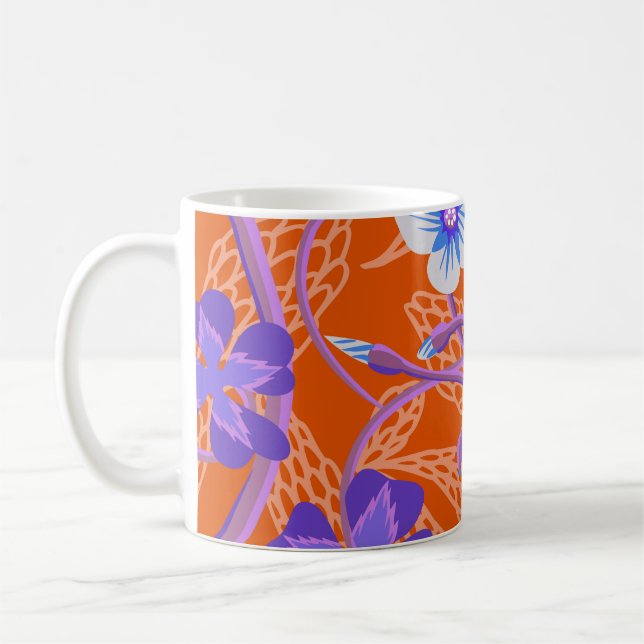 Dekorativ blomning av vilda blommor. Sommar blommi Kaffemugg (Vänster)