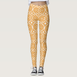 Dekorativ blomning, sömlös mönster, orientalisk ba leggings