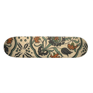 Dekorativ blomster persisk kakeldesign skateboard bräda 20,5 cm