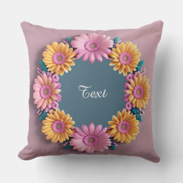 Dekorativ Blomster Ram Kudde