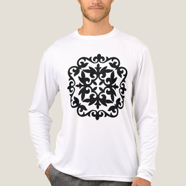 Dekorativ blomsterdesign t shirt (Framsida)
