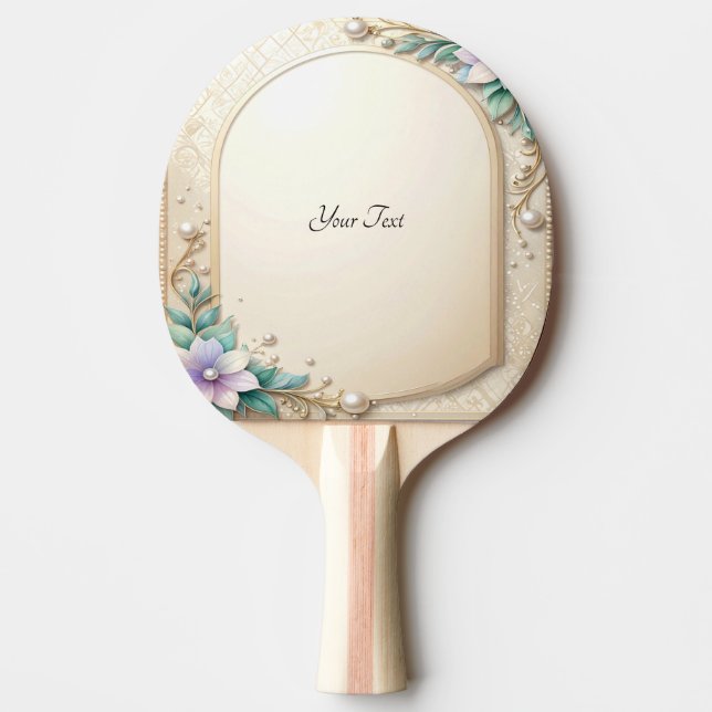 Dekorativ blomsterkant pingisracket (Framsidan)