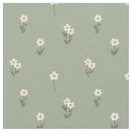 Dekorativ Boho Ditsy Blommig Cottagecore Grön Tyg