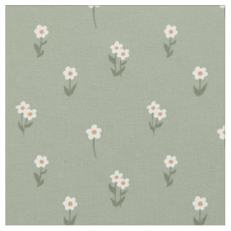 Dekorativ Boho Ditsy Blommig Cottagecore Grön Tyg
