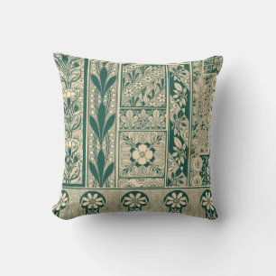 Dekorativ botanisk Art nouveau Mönster Kudde