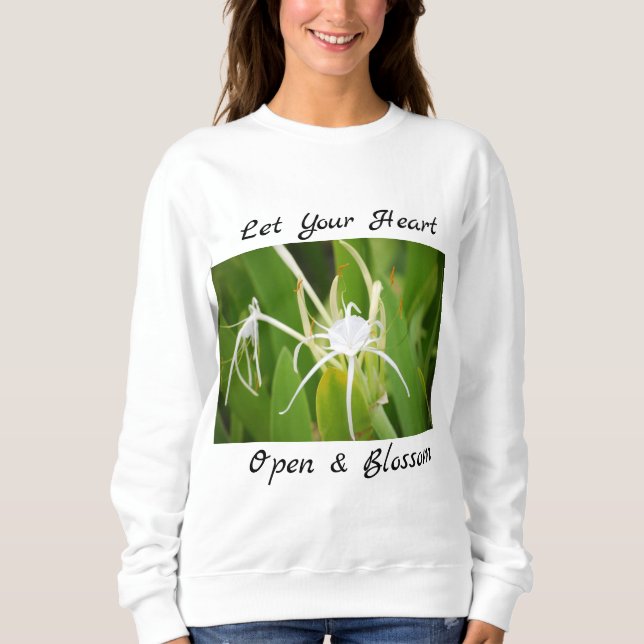 Dekorativ botanisk Blommigt Sweatshirt T Shirt (Framsida)