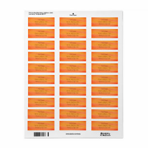 Dekorativ Bright-Orange Returadress Etikett