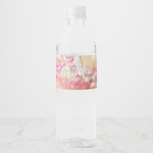 Dekorativ broderiedery-prydnad vattenflaskor etikett (Framsida)